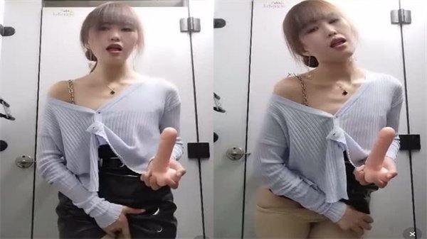 肉丝高跟苗条贫乳痴女公厕露出！淫叫撩骚假阳具爆菊自慰，骚穴流水诱人犯罪