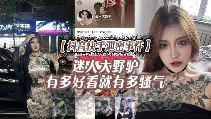 抖音快手泄密！迷人大野驴骚气冲天，巨乳爆操内射合集