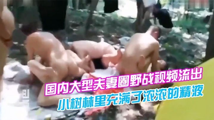 夫妻圈野战实录！小树林群P内射，精液腥味弥漫